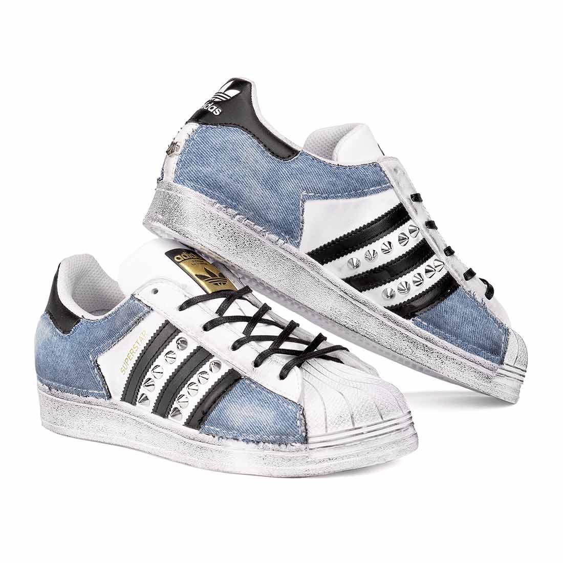 Adidas Superstar Jeans e Borchie - immagine 3