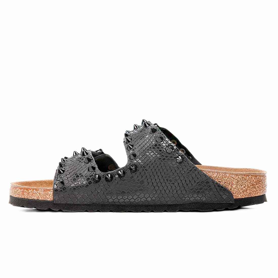 Personalizzazione Birkenstock Arizona Serpente Nero e Borchie - Unisex - immagine 4
