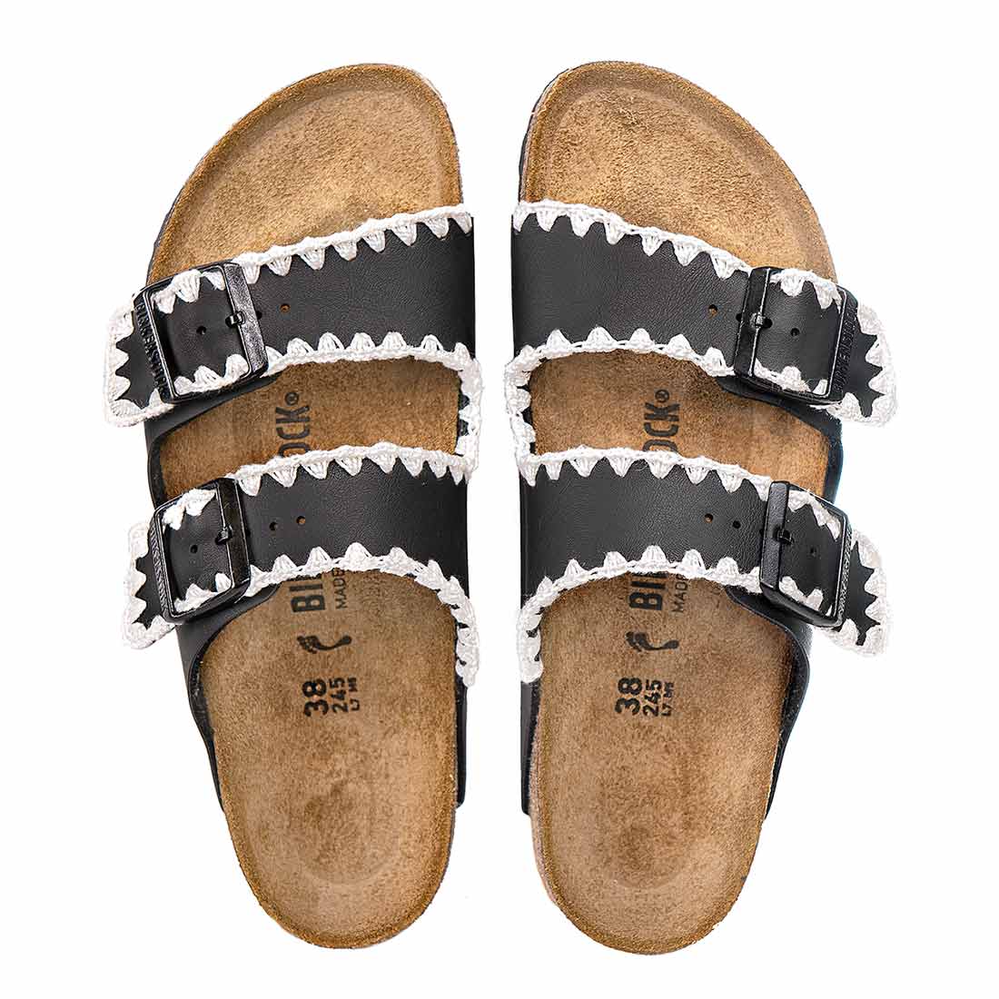 Personalizzazione Birkenstock Arizona Ricamate - Nere - Outlet - immagine 2