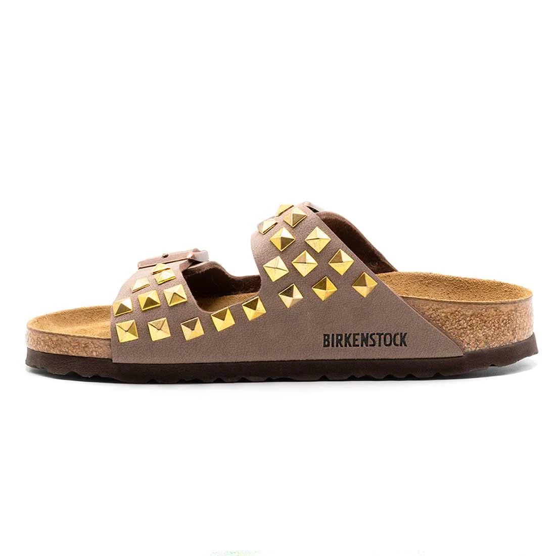 Personalizzazione Birkenstock Arizona con Borchie a Piramide Oro - Marrone Mocca - Outlet - immagine 5