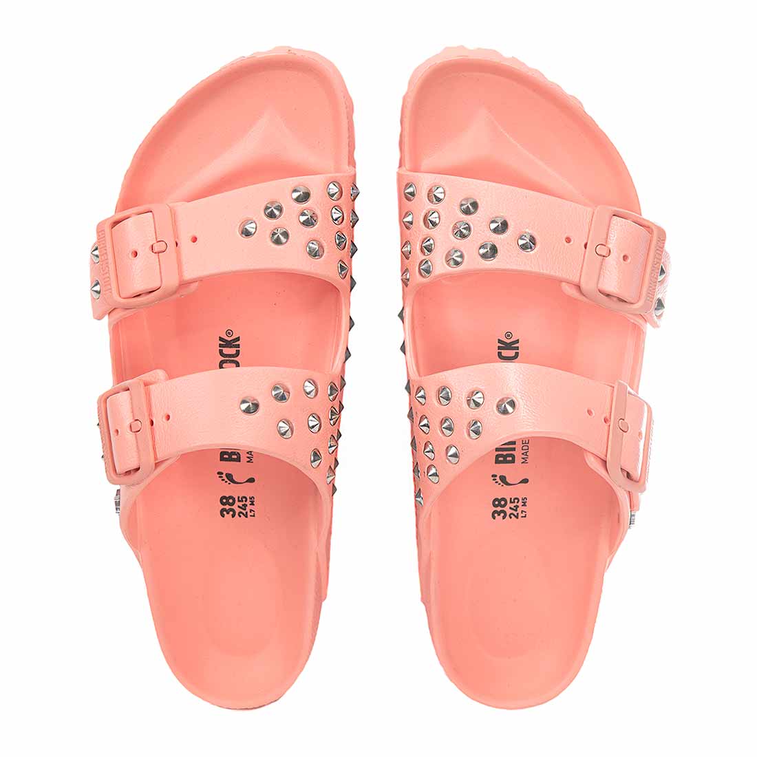 Personalizzazione Birkenstock Arizona EVA Rosa Borchiate - immagine 3