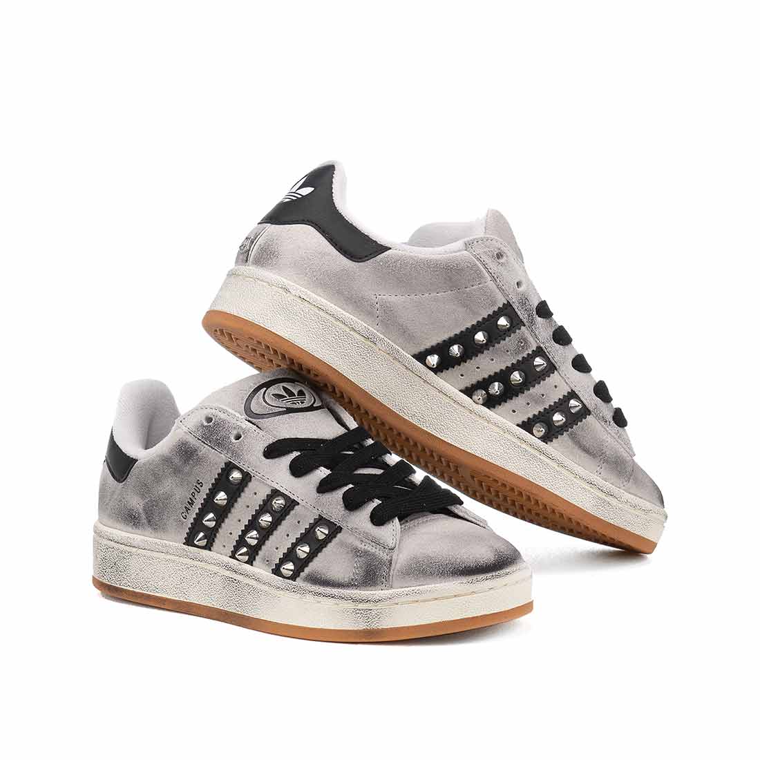 Adidas Campus Grigio e Nero - Borchie - immagine 3