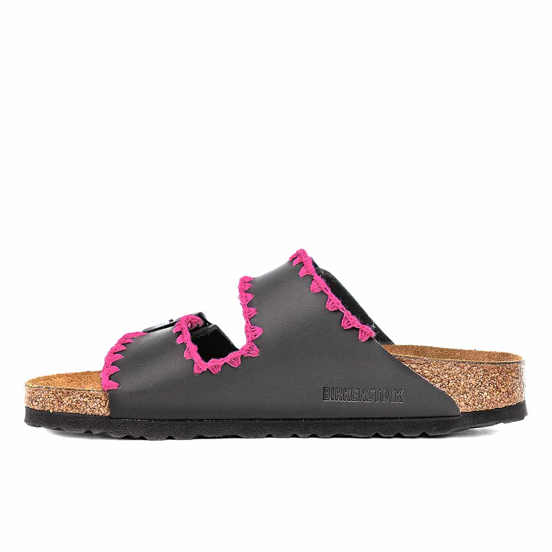 Personalizzazione Birkenstock Arizona con Ricamo Rosa - Nere - immagine 6