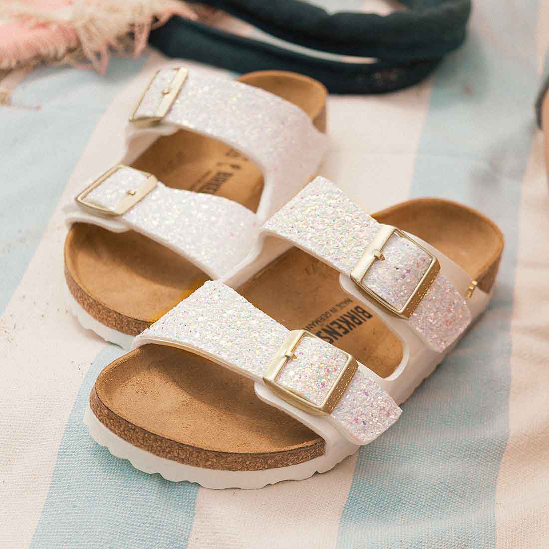 Personalizzazione Birkenstock Arizona Bianche - Glitter Bianchi - immagine 4