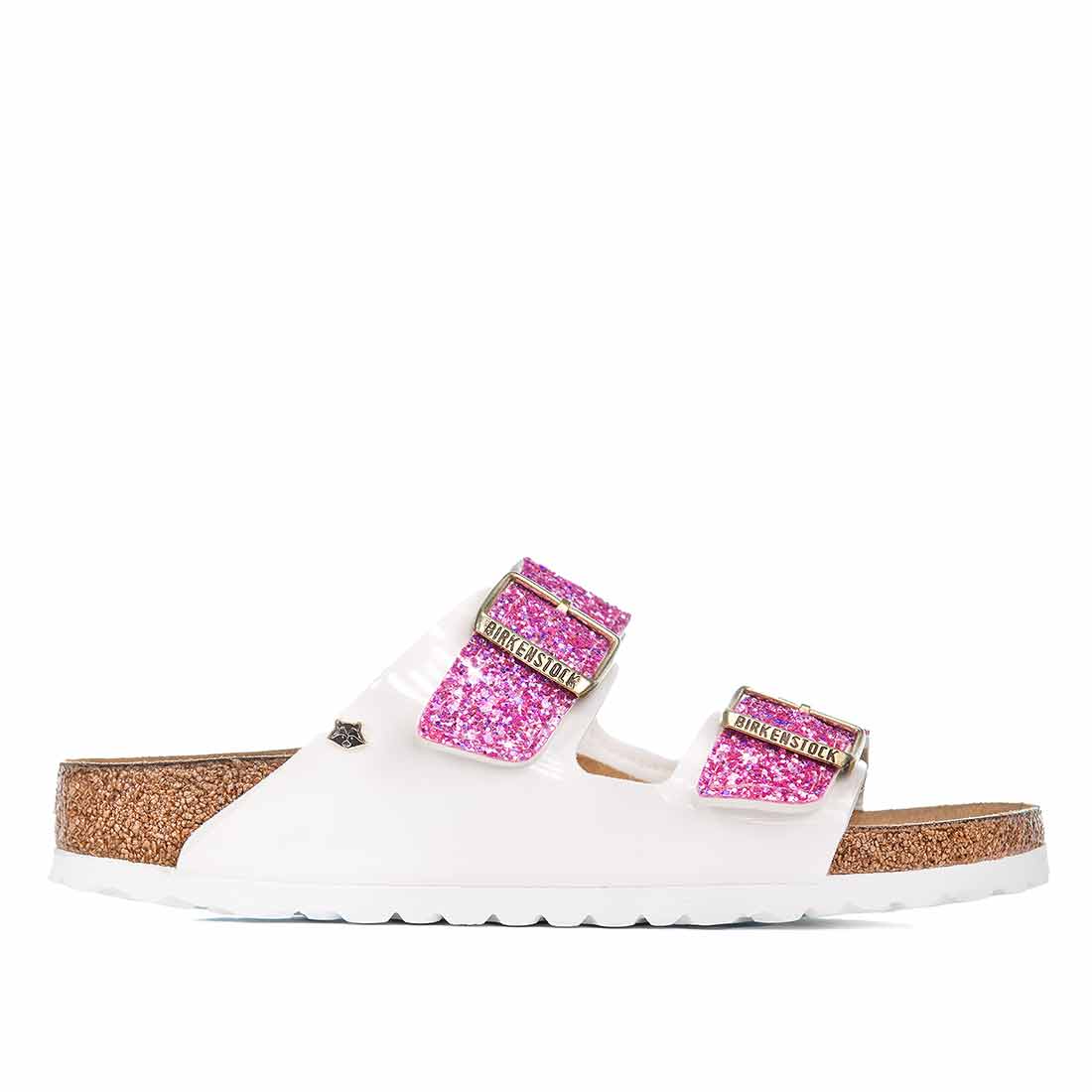 Personalizzazione Birkenstock Arizona Bianche - Glitter Fucsia - immagine 6