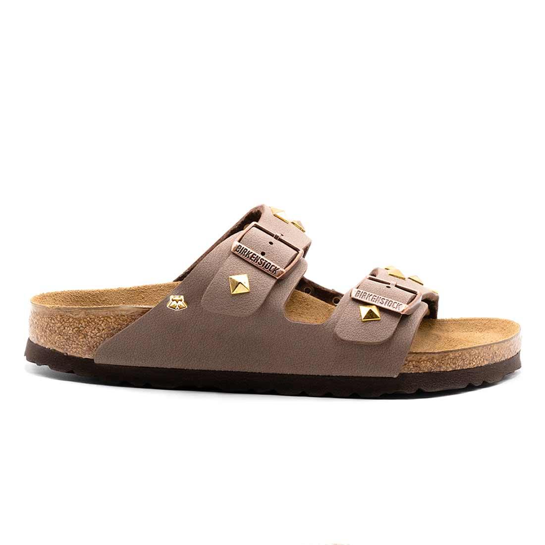Personalizzazione Birkenstock Arizona con Borchie a Piramide Oro - Marrone Mocca - immagine 6