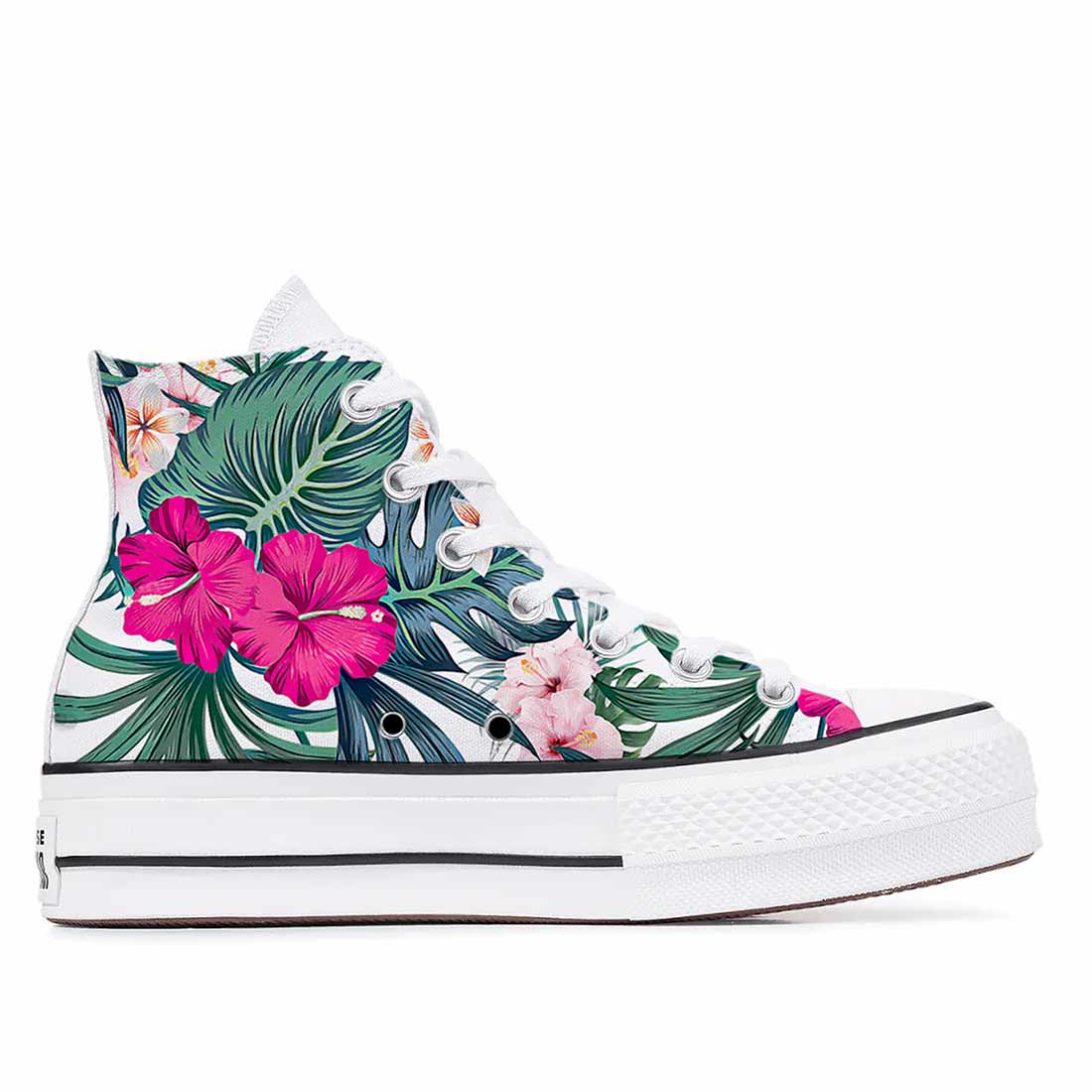 Converse All Star Alte Platform Fiori tropicali - immagine 2
