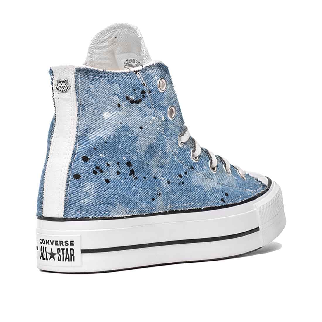 Converse All Star Platform Bianche in Jeans - Outlet - immagine 6