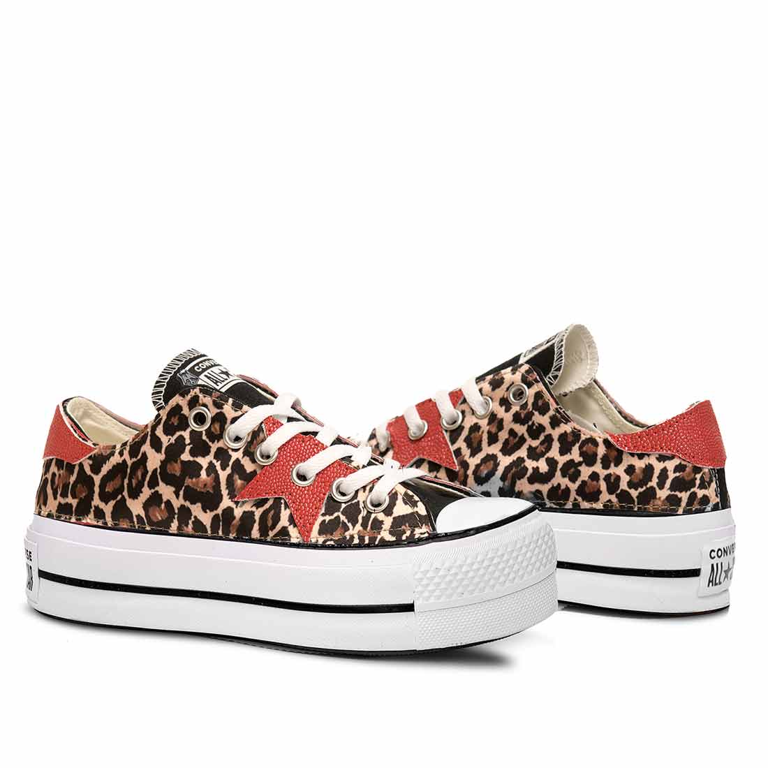 Converse All Star Basse suola platform - Leopardate - Outlet - immagine 4