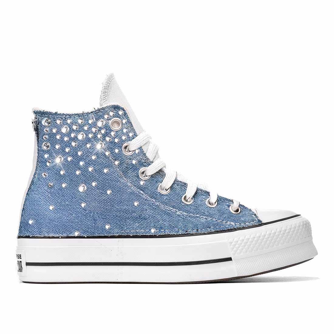 Converse All Star Platform Denim e Strass - immagine 2