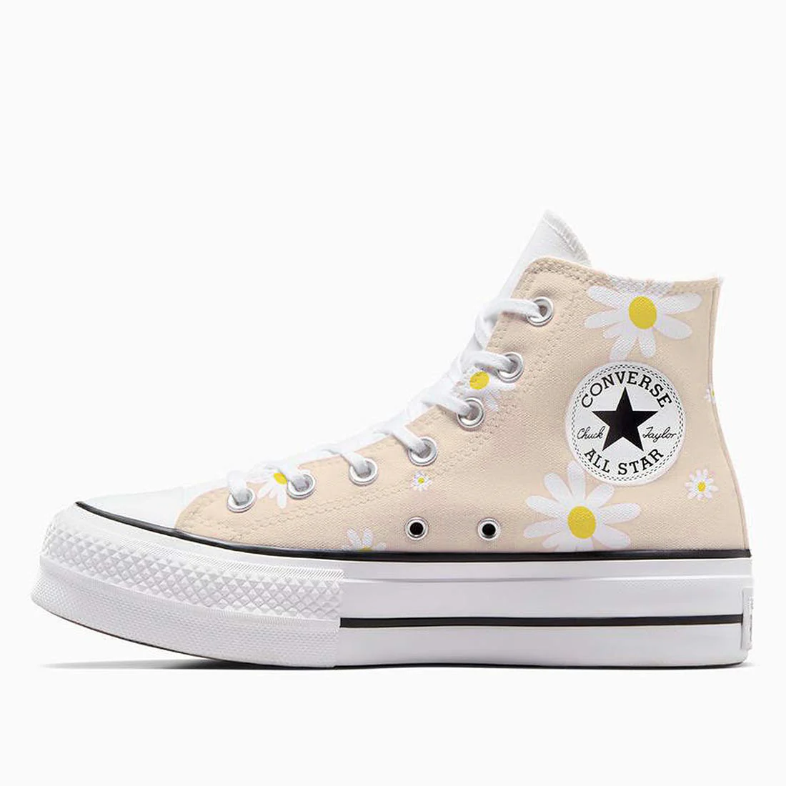 Converse All Star Alte Platform con Margherite - Rosa salmone chiaro - immagine 3