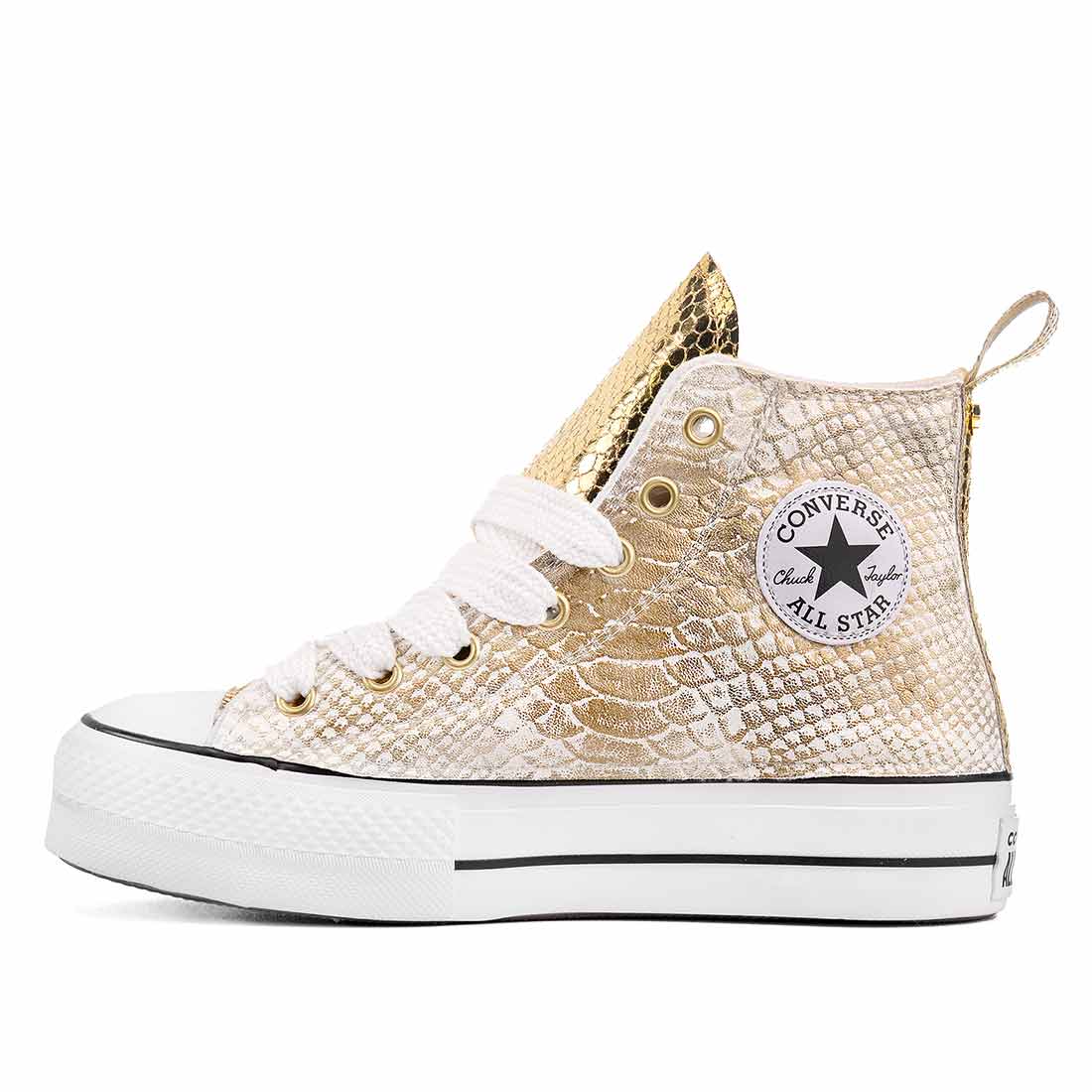 Converse All Star Platform - Pitone Oro - immagine 3
