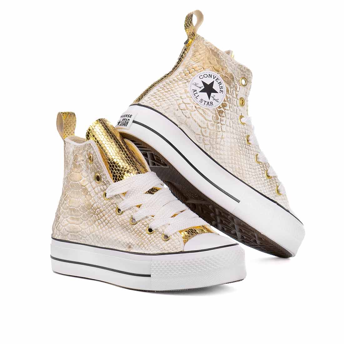 Converse All Star Platform - Pitone Oro - immagine 4