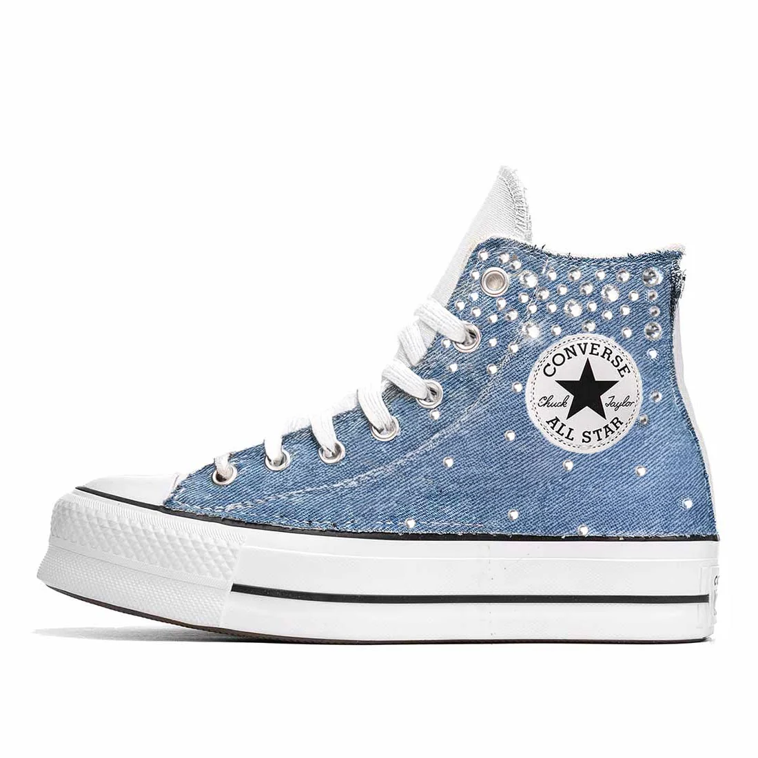 Converse All Star Platform Denim e Strass - immagine 4