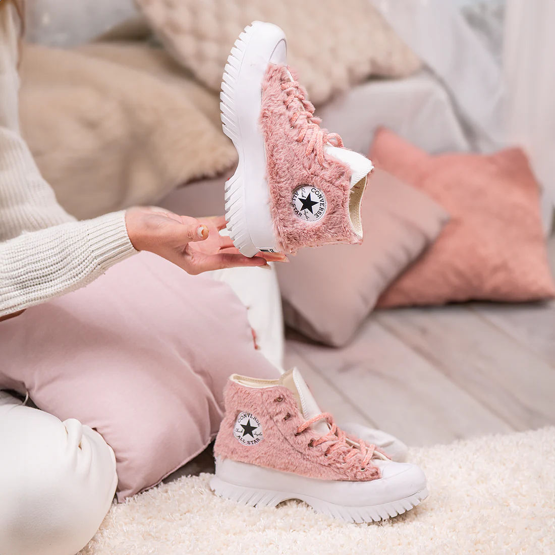 Converse Lugged in Pelo Rosa - Outlet - immagine 5