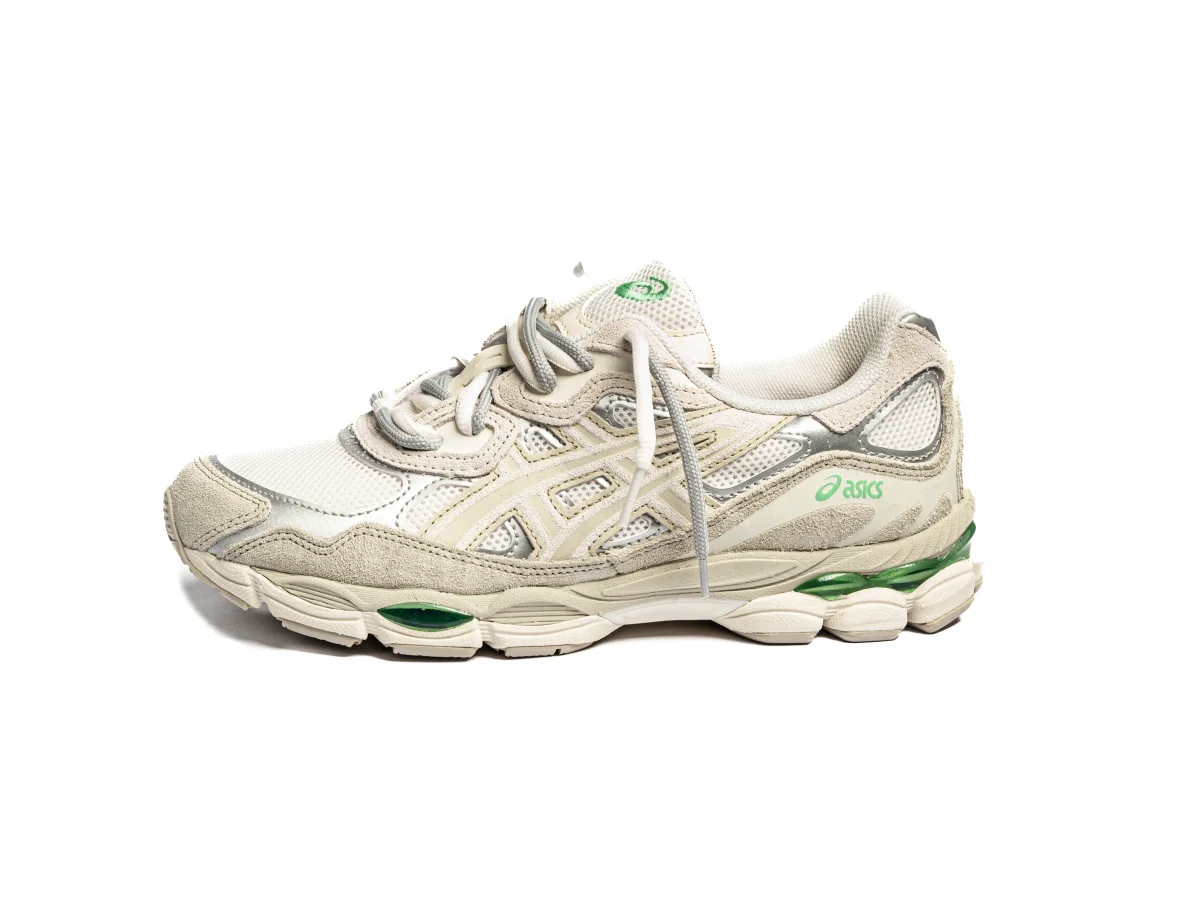 ASICS GEL-NYC CREAM FOSSIL IVORY GREEN DOUBLE LACES - immagine 2