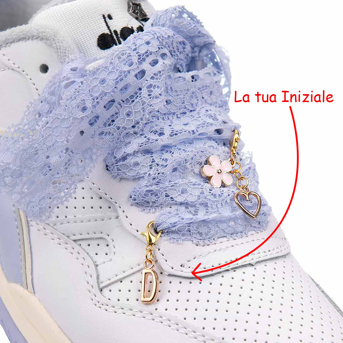 Diadora Lilla con Pizzo e Fiocchetti - Outlet - immagine 3