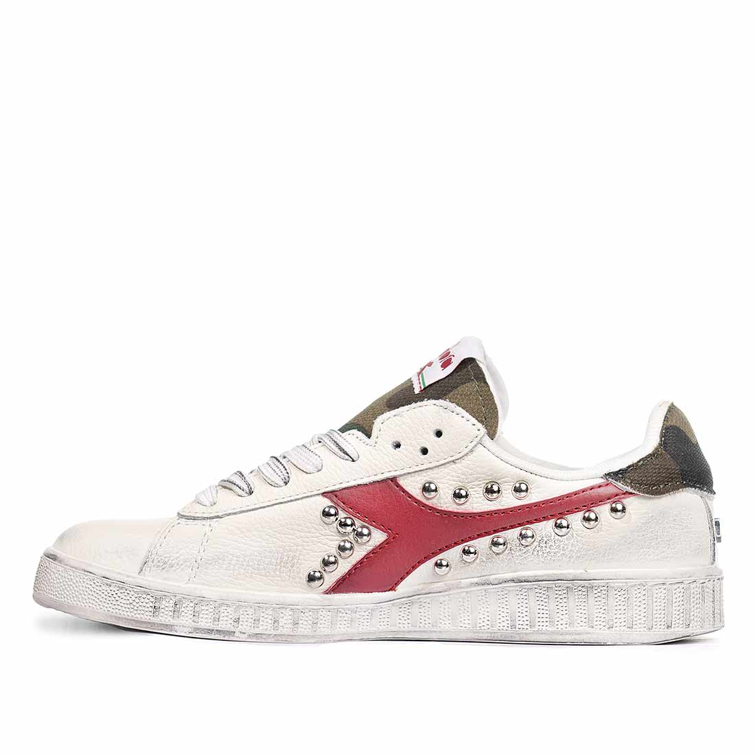 Diadora Game L Low Camouflage Militare con Borchie - immagine 4
