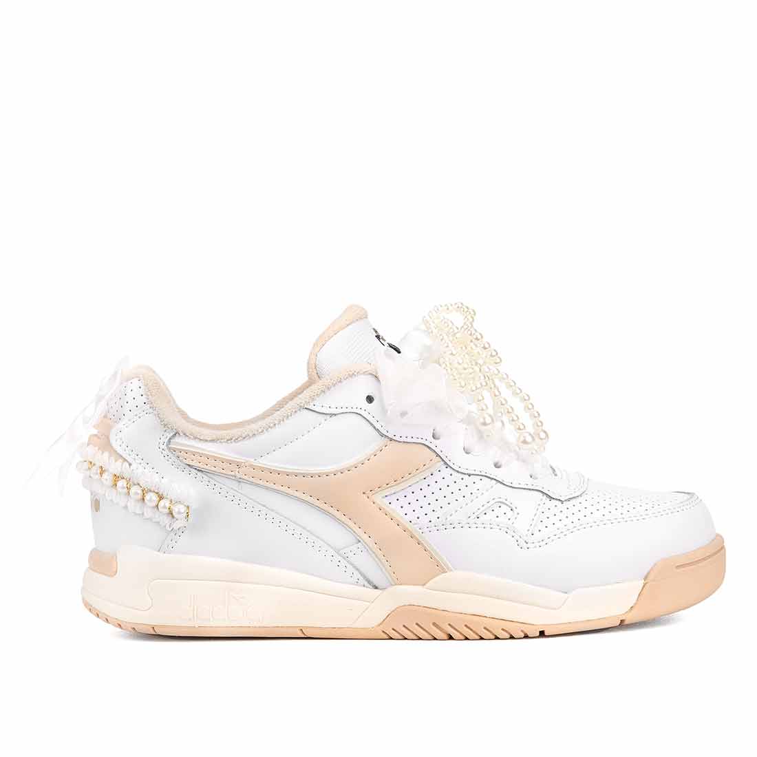 Diadora Rosa Salmone con Pizzo e Perle - Kawaii - Outlet - immagine 2