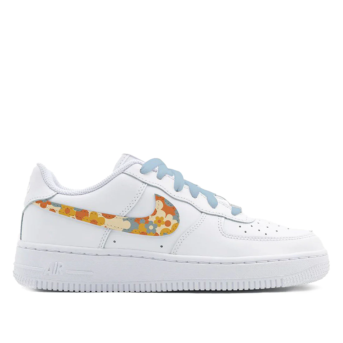 Nike AF1 Fiori Blu e Arancione - immagine 2