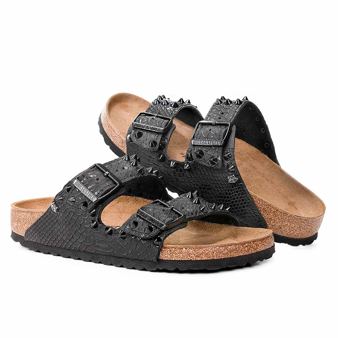Personalizzazione Birkenstock Arizona Serpente Nero e Borchie - Unisex - immagine 2