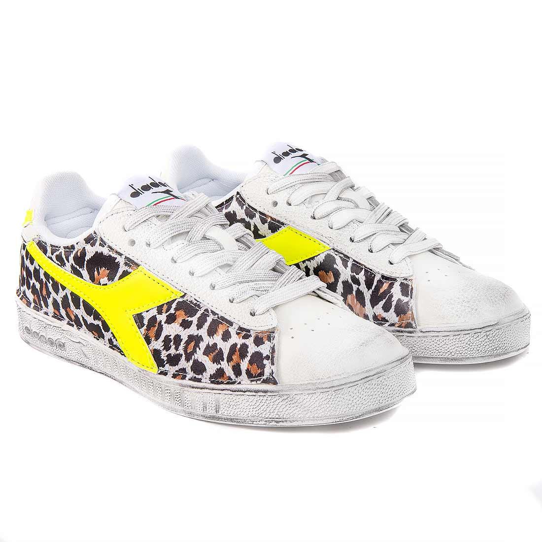 Diadora Game L Low Leopardate - Animalier Maculate - Giallo fluo - immagine 5