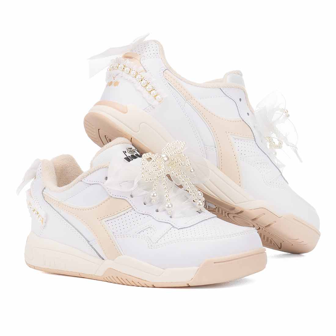 Diadora Rosa Salmone con Pizzo e Perle - Kawaii - Outlet - immagine 3