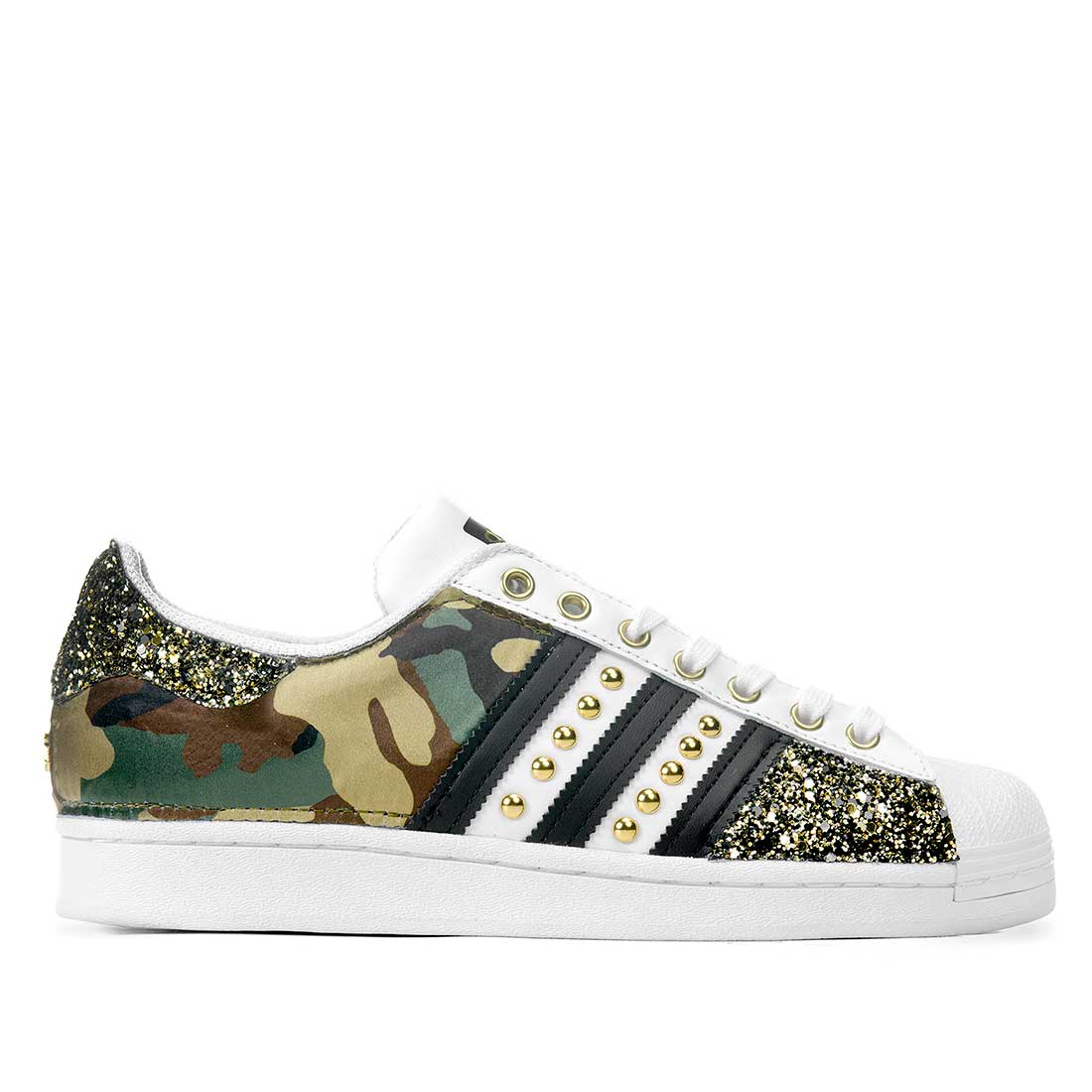 Adidas Superstar Militari, Glitter e Borchie - immagine 2