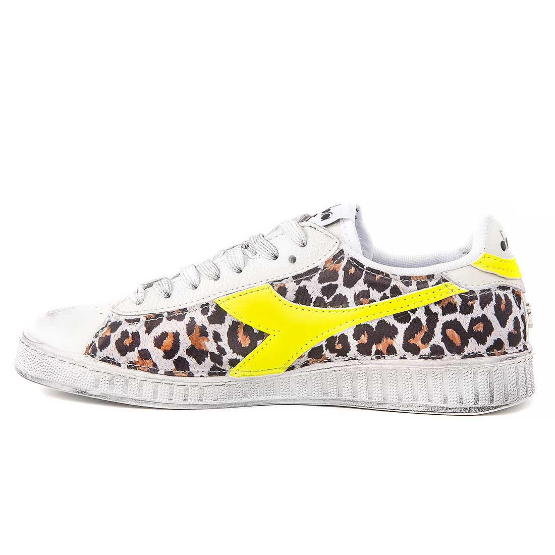 Diadora Game L Low Leopardate - Animalier Maculate - Giallo fluo - immagine 6