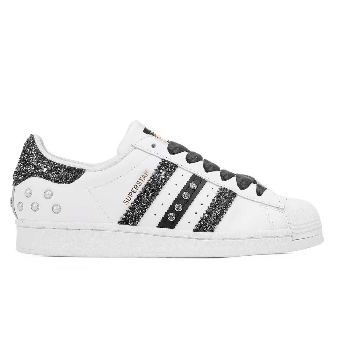 Adidas Superstar Glitter Nero Perle e Strass - immagine 2