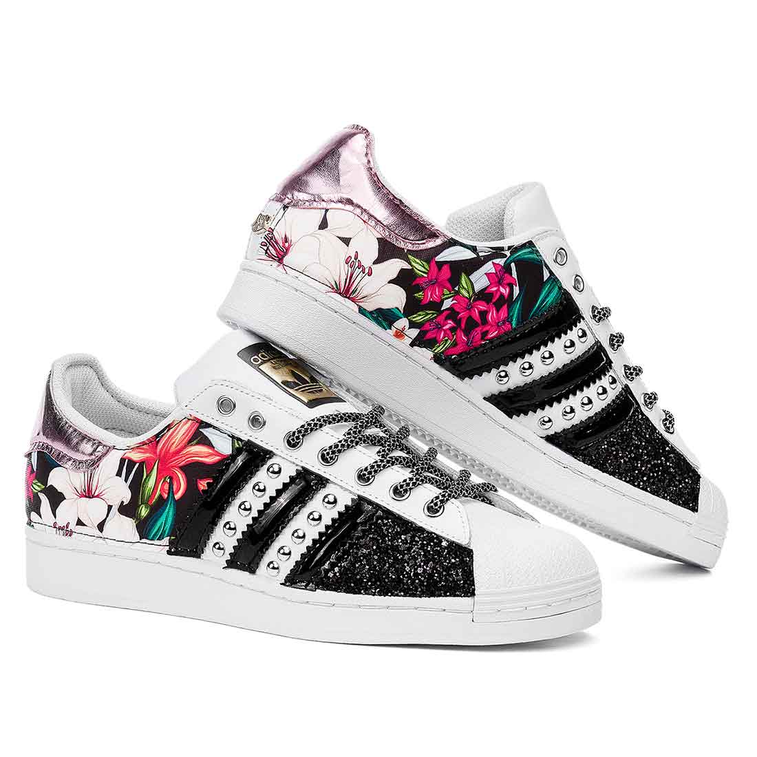 Adidas Superstar con i Fiori Rosa - immagine 3