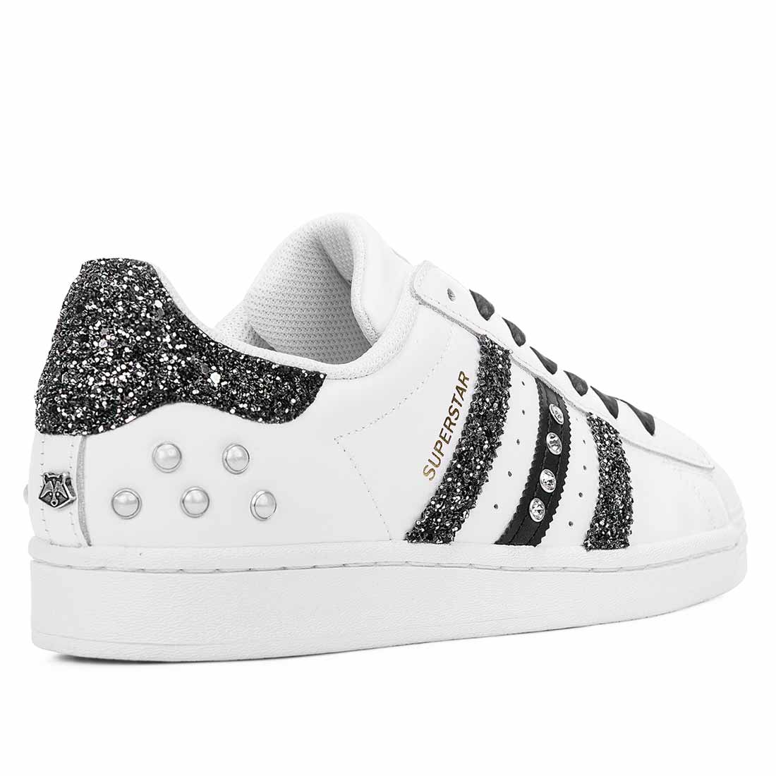 Adidas Superstar Glitter Nero Perle e Strass - immagine 5