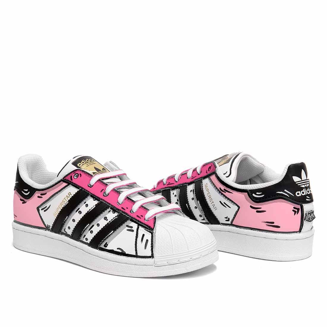 Adidas Superstar Cartoon - Disegnate 2D Rosa Pastello - immagine 4