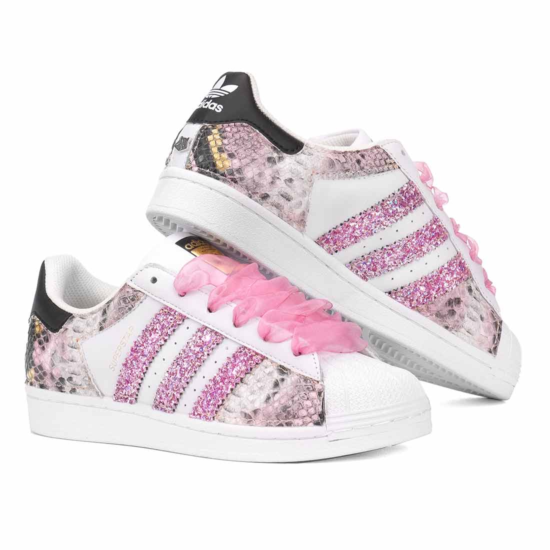 Adidas Superstar Pitone Rosa- Glitter Fucsia - immagine 3