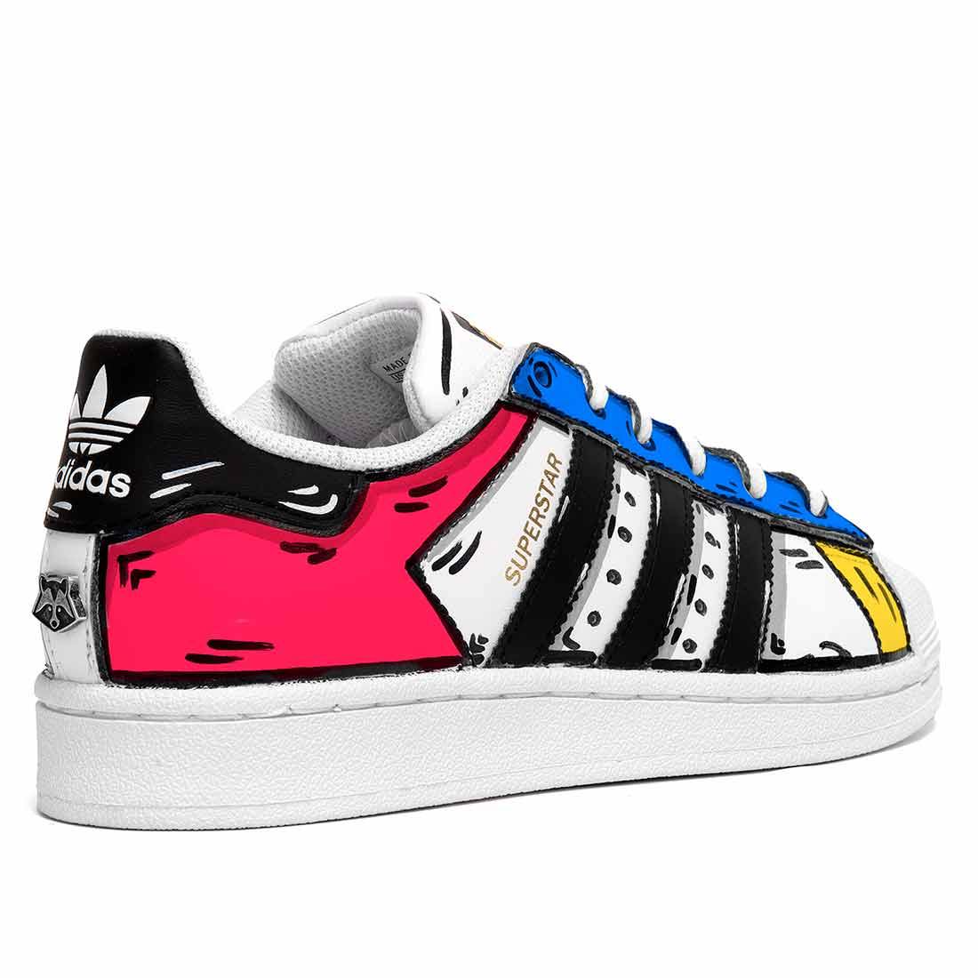 Adidas Superstar Cartoon - Disegnate 2D Rosse Blu e Gialle - immagine 6