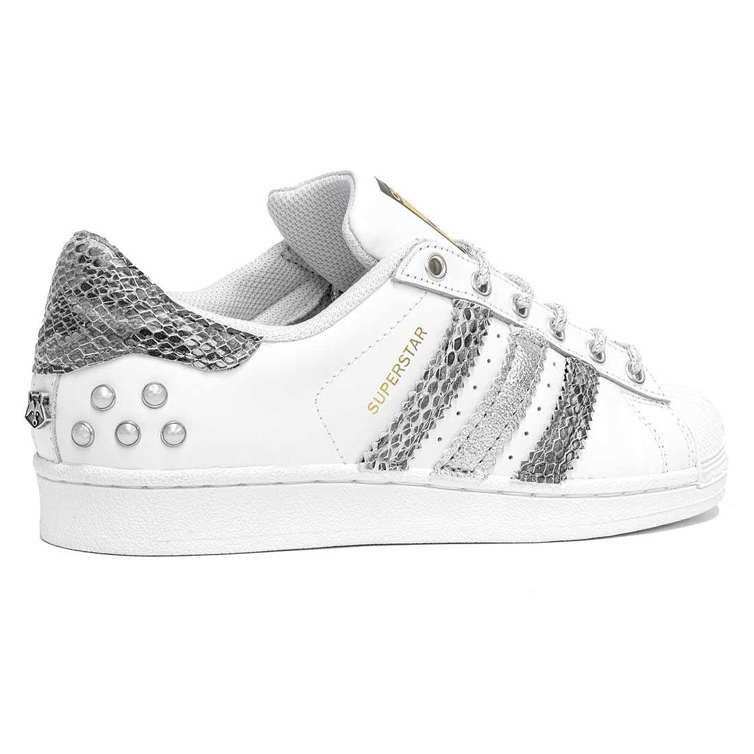 Adidas Superstar con Perle e Pitone Argento - immagine 4