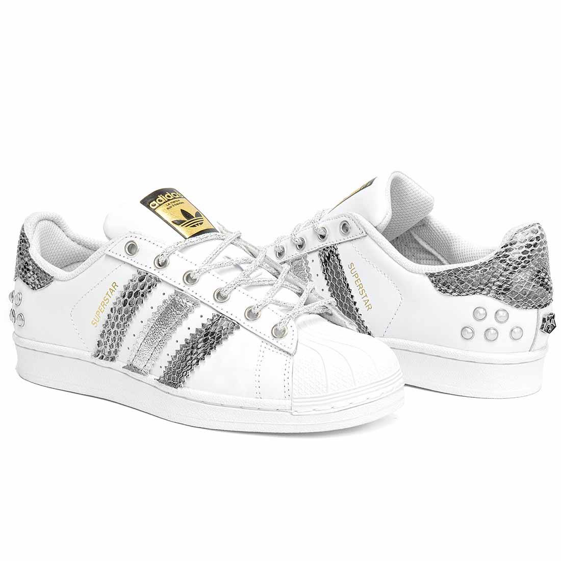 Adidas Superstar con Perle e Pitone Argento - immagine 5