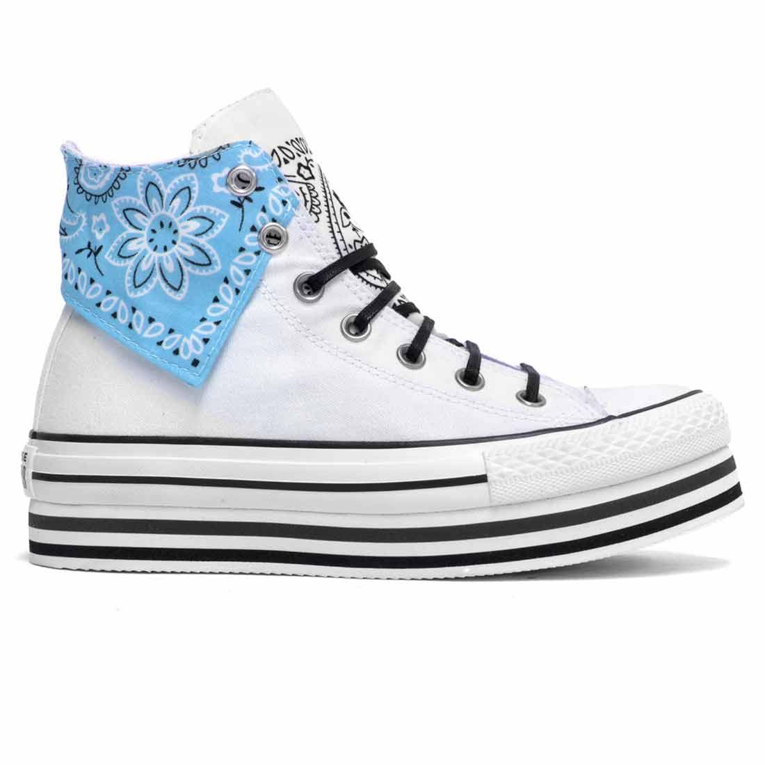 Converse All Star Alte Platform con Bandana Azzurro Pastello - immagine 2