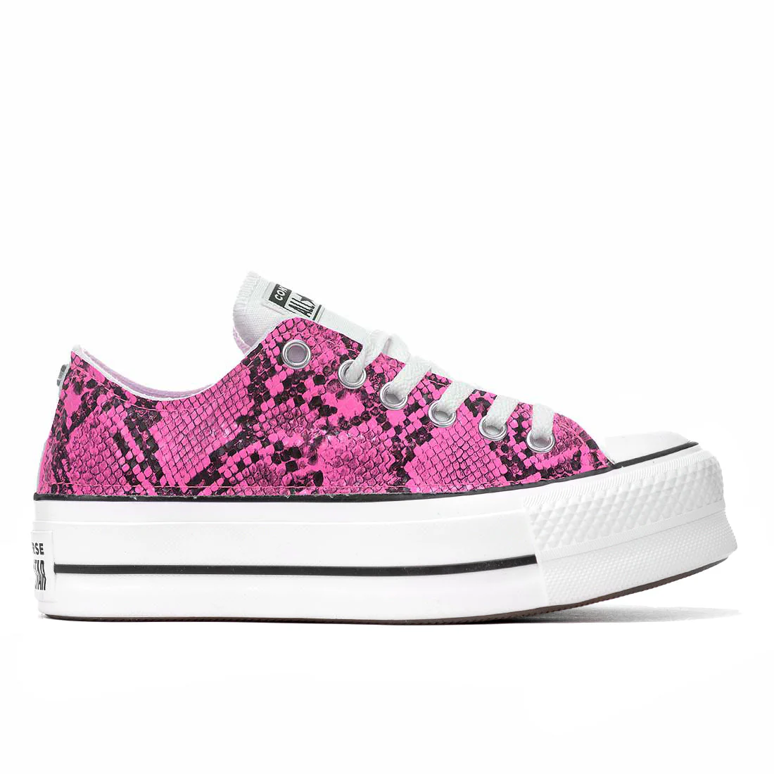 Converse All Star Basse Platform - Pitone Rosa Fluo - Outlet - immagine 2