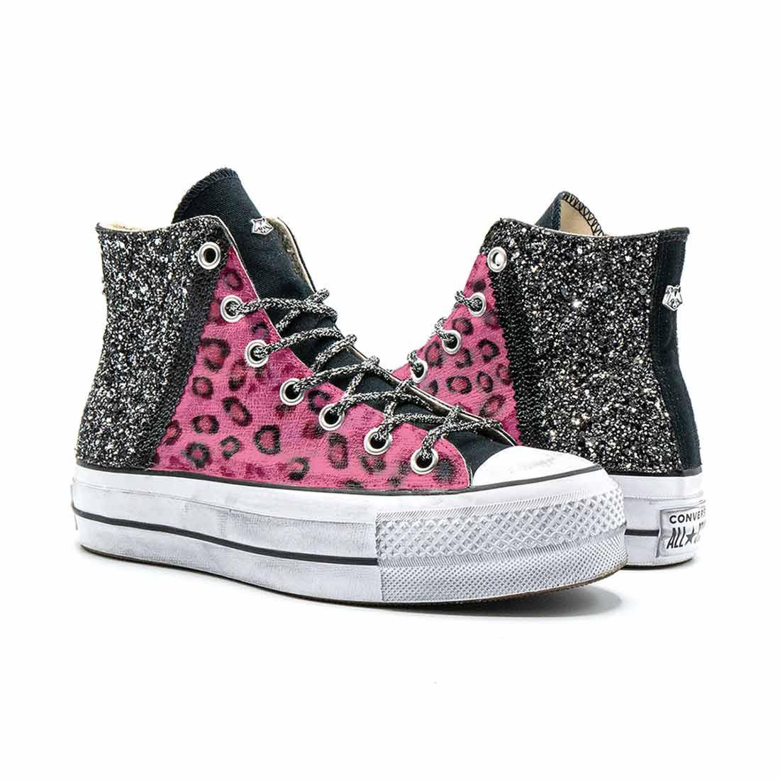 Converse All Star Platform Leopardate Rosa - Outlet - immagine 6