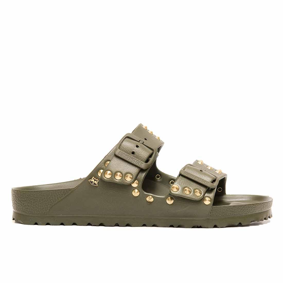 Personalizzazione Birkenstock Arizona Eva Verde militare con Borchie Oro - immagine 5