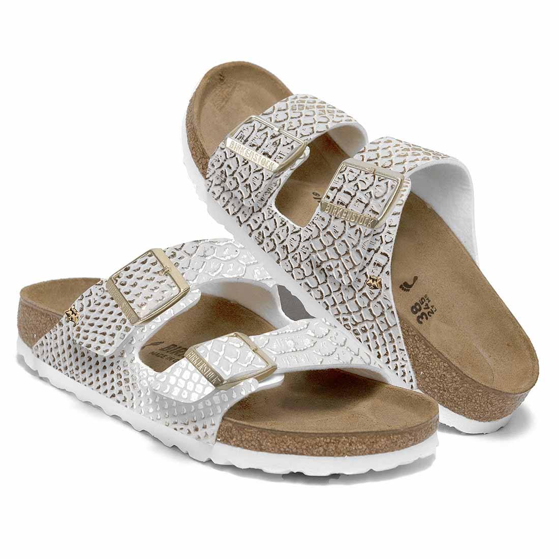 Personalizzazione Birkenstock Arizona Bianche Pitone Oro - immagine 2