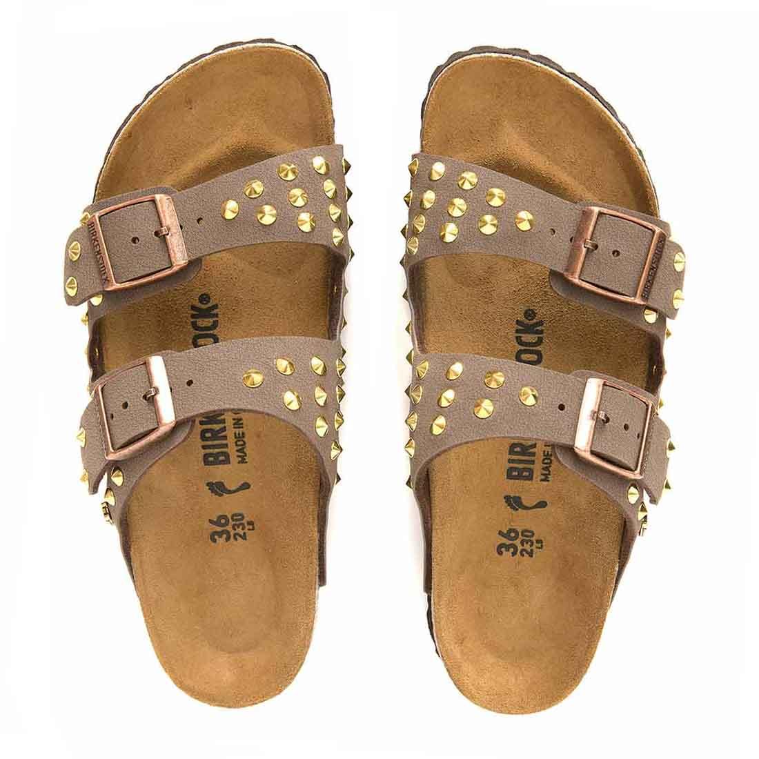 Personalizzazione Birkenstock Arizona Marroni con Borchie Oro - immagine 2