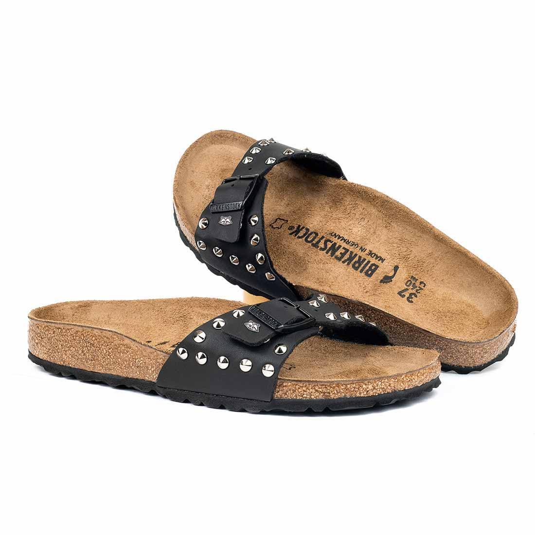 Personalizzazione Birkenstock Madrid con Borchie a cuneo color Argento - Nere - Outlet - immagine 2