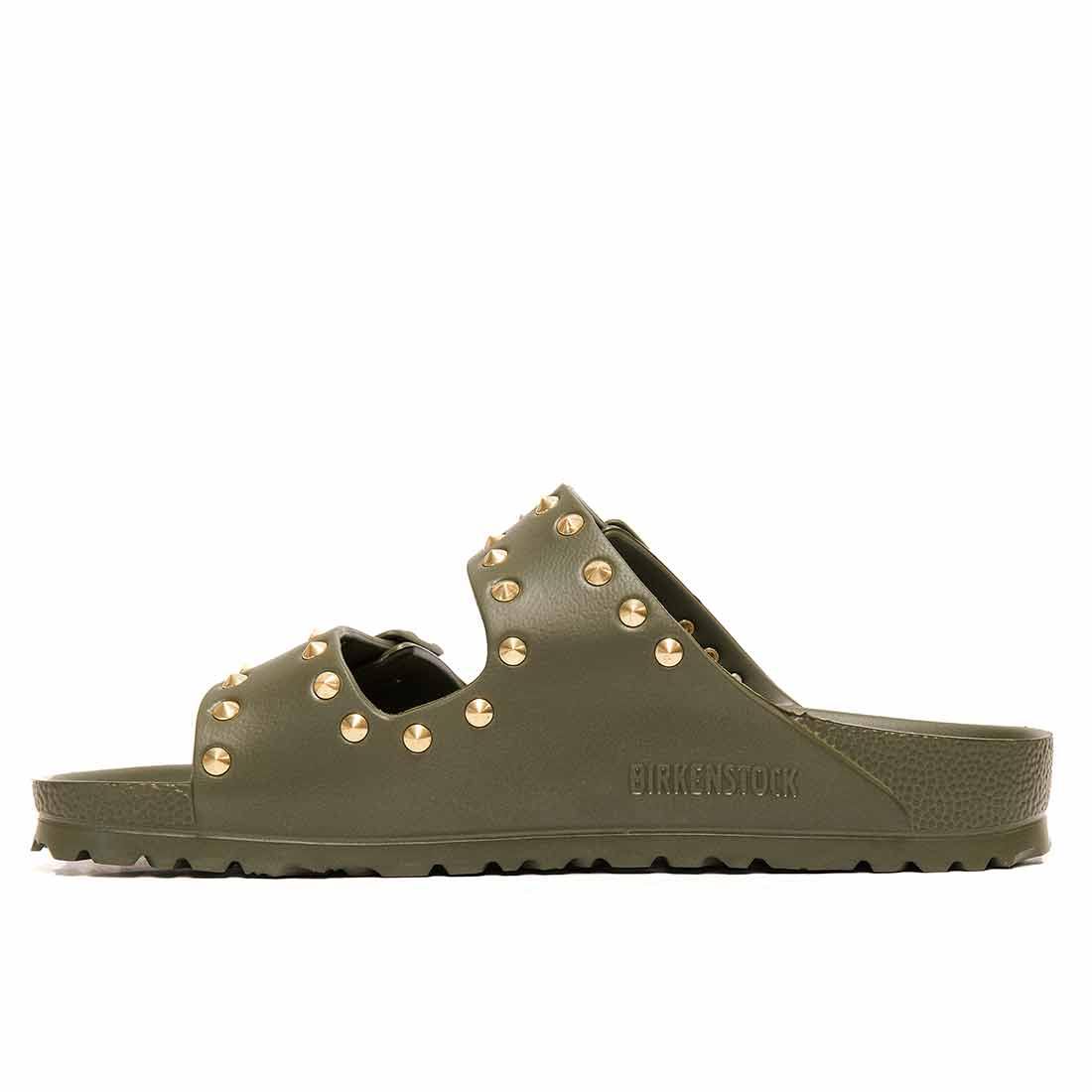 Personalizzazione Birkenstock Arizona Eva Verde militare con Borchie Oro - immagine 6