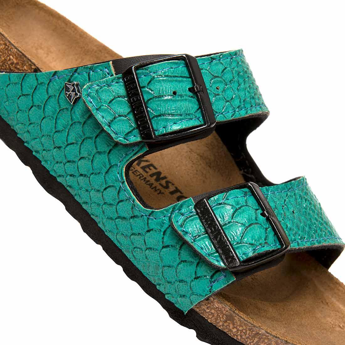 Personalizzazione Birkenstock Arizona Pitone - Verde Smeraldo - immagine 3
