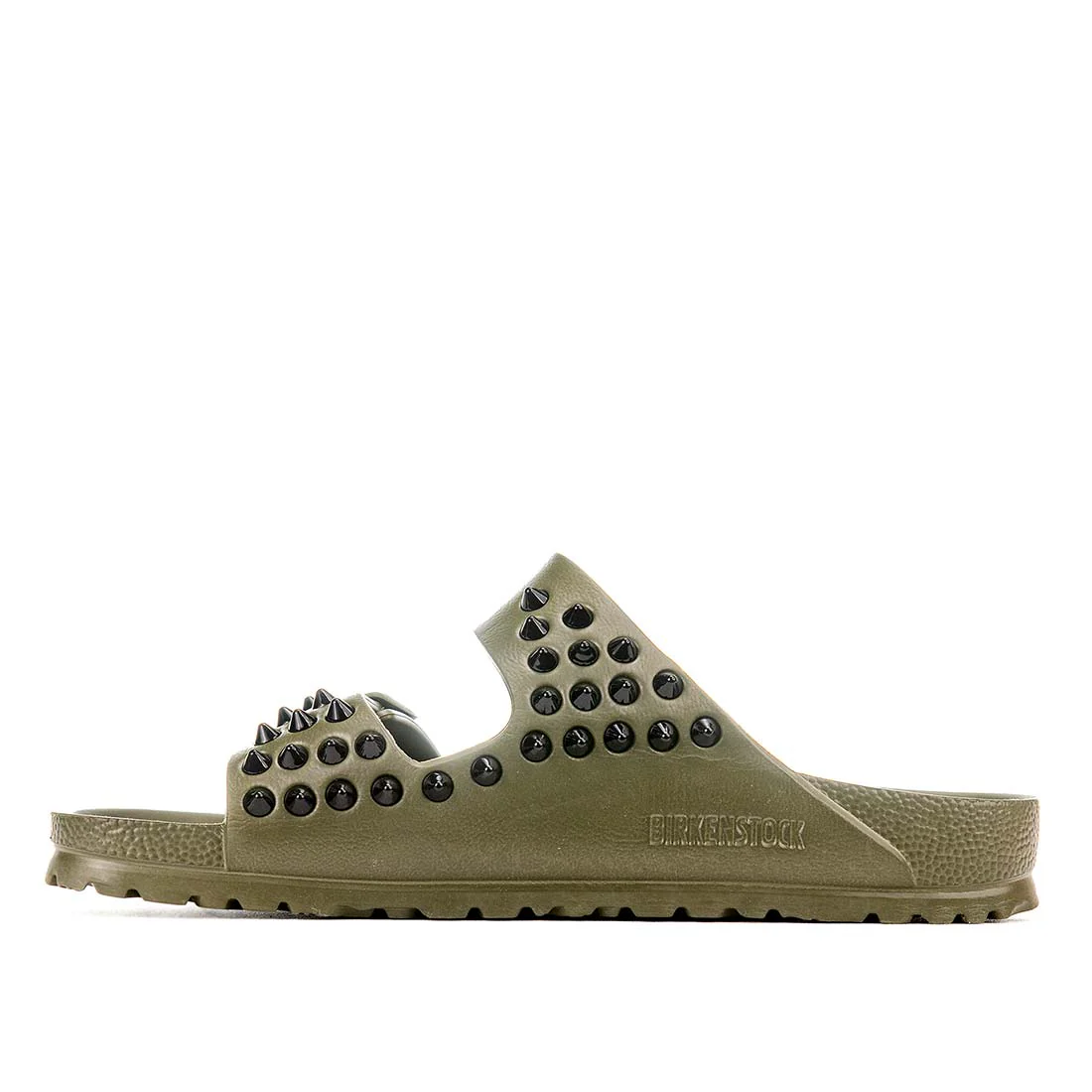 Personalizzazione Birkenstock Arizona Eva Verde Kaki con Borchie Nere - immagine 3