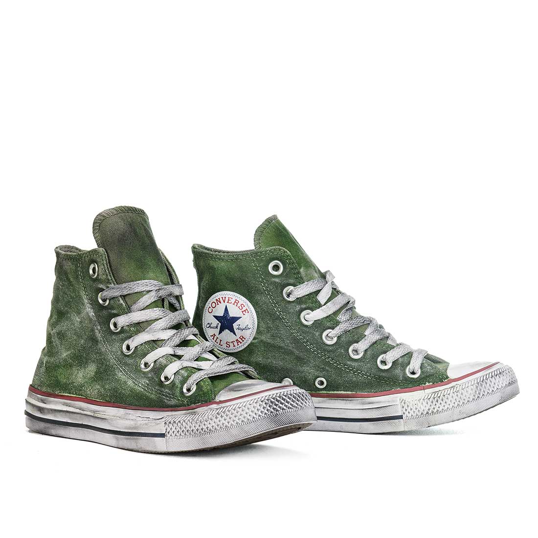 Converse All Star Verdi effetto Stone Washed - immagine 3