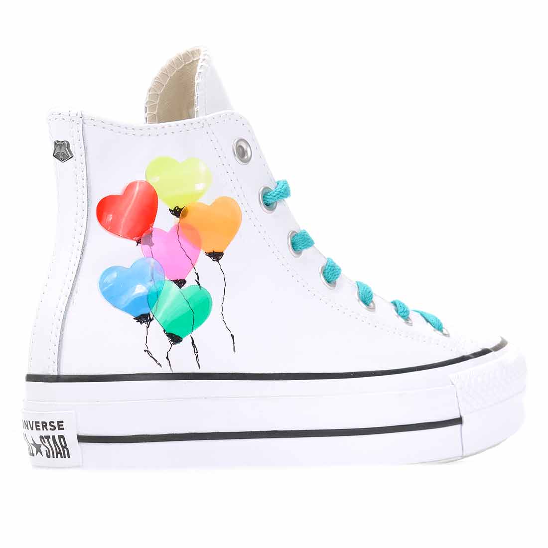 Converse All Star Platform con Cuori Colorati - immagine 6