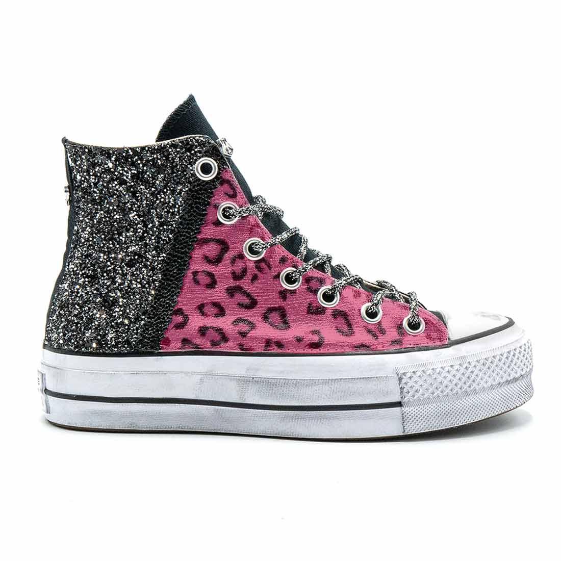 Converse All Star Platform Leopardate Rosa - Outlet - immagine 2